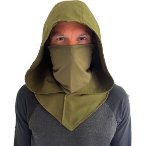 قاتل هود وقناع الكتان Ninja Balaclava قابلة للتكيف هوديي عارضة رن فير كوزبلاي زي لارب قرني