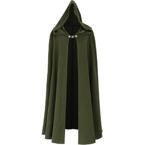 yoyeman medieval cloak للجنسين الساحرة Cape Woolen Cloth Vintage Cosplay Cape for Halloween