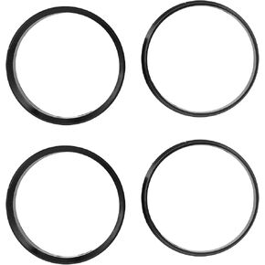 Hub Centric Rings,57.1mm ID 66.5mm OD Car Wheel Hubrings ABS Plastic Black,4pcs