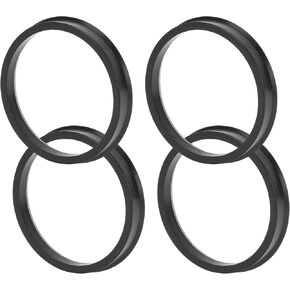Car Wheel Hub Centric Rings Durable Wheels Center Shaft Shock Absorbing Hubrings Black 4 Pcs OD 75.1mm to ID 66.6mm Polycarbonate