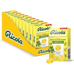 Ricola Box Sugar Free Berry Medley Travel Sized Voice Refreshment, 18 Drops Per Box (Pack of 10)