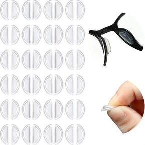 5 Pairs Clear Silicone Eyeglass Nose Pads, Anti Slip Nosepads with Sticky Backing for Glasses, Soft Nose Grips for Glasses and Sunglasses Repair Kits(1.5mm)
