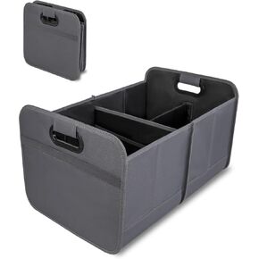 Car Trunk Organizer for Car SUV, Collapsible Multi-Compartment Car Organizers Foldable 600D Oxford Polyester (blue)