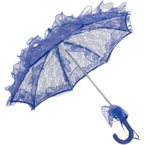 Luqeeg Lace Parasol Smbrella - Propograph Prop for Flower Girls ، صور زفاف الزفاف - تطريز الدانتيل المظلات المظلة