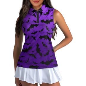 قمصان غولف بلا أكمام للنساء خفيفة الوزن غير الرسمية V VINCH ZIP UP TANK TOP TOP TEPRTS للنساء بالإضافة إلى الحجم