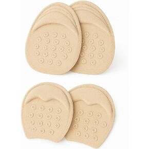Insert Shoes for Women – 2 Pairs Cushions for Ball of Foot & Heel Inserts– Non-Slip Beige Inserts for Pain Relief – Ideal for Sneakers, Work Shoes, Flats & High Heels