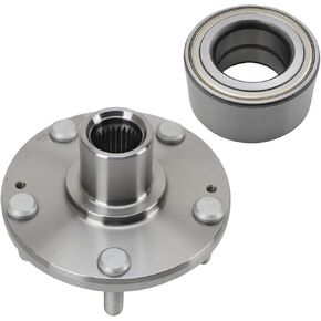 TRQ Front Wheel Bearing & Hub Kit متوافق مع 2011-2015 Hyundai Elantra 2013-2017 Elantra GT 2012-2017 Veloster