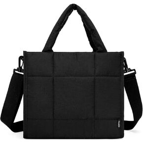 CLUCI Puffer Tote Bag for Women, Quilted Puffy Handbag, Lightweight Travel Crossbody Bag, Shoulder Purses for Shop Work Gym