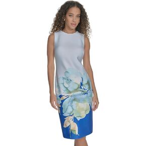Calvin Klein Women's Scuba Sheath Career Event Dress