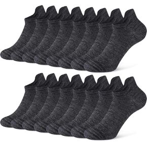 8 Pack Ankle Socks for Men Women, Cotton Breathable Thin Low Cut Short Socks for Casual, Daily Wear