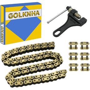 سلسلة محرك 428H 118 رابط مع 6pcs توصيل الرابط الرئيسي متوافق مع XR100 XR100R CRF100F CRF125FB YZ85 دراجة نارية ATV الدراجة الأوساخ سلسة حوض صغير مع قاطع السلسلة