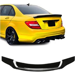 KUAFU Trunk Duckbill Spoiler Compatible with 2008-2014 Mercedes Benz W204 C-Class C180 C200 C250 C300 C350 C63 AMG, Trunk Tail Deck Lid Wing (Carbon Fiber Style)