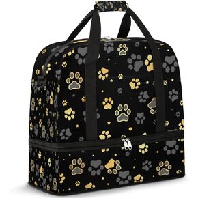 African American Women Foldable Travel Duffel Bag, Expandable Sports Gym Bag with Shoes Compartment Weekender Overnight Totes Bags for Women Men