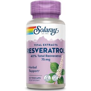 Solaray مضمون RESVERATROL ، CAP VEG (BTL-Plastic) 75mg | 60CT