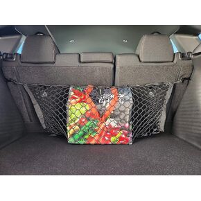 Back Seat Style Automotive Elastic Trunk Mesh Cargo Net for Honda HRV LX Sport EX-L 2023-2025 - Premium Trunk Organizer and Storage - Luggage Net for Crossover - Best Car Organizer for Honda HRV