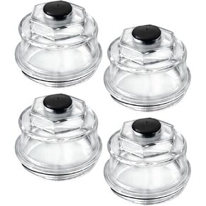 12011-1 2PCS Oil Bath Dust Caps 3-3/4 in Oil Cap w/O Ring & Plug Fit for 10K-16000 Rockwell Trailer Axle Bearing (4)