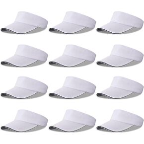 choyaxo 12pcs Sun Visor Hat UV Protection Beach Hat Golf Cap for Men Women Summer Beach Pool Sports Golf