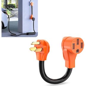 1 PC Conversion Adapter Accessories,11.81" Insulated Flame-Retardant PVC Outer Copper Core External Lead Power Plug, EV Plug Conversion Heavy Duty 10 Gauge Wire 10-30P 14-50R 10AWG