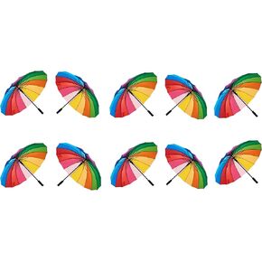 Variety To Go® Rainbow Umbrella, Rainbow Umbrella Large, Compact, Windproof, Auto Open, 16K Rainbow Umbrella for Kids, Girls, Women, Men (Straight Handle)