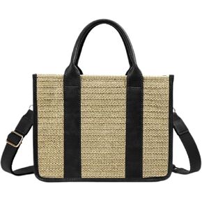 Checkered Crossbody Bag Black and White Purse Canvas Shoulder Bag Casual Tote Handbags for Work Travel