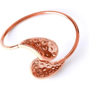 Bi & Yamigeo Teardrop Seardrop Open Cuff Bracelet ، Sead Sead Tear Sead Bangeled ، مجوهرات ماء مكتنزة من الفولاذ المقاوم للصدأ للنساء