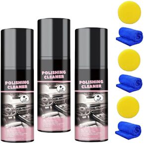 Polishing Cleaner, 100ml Polishing Vehicle Interior Detailer Spray, Total Car Interior Cleaner Rejuvenation, Interior Multi-Purpose Car Cleaner（3Pcs）