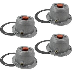 Torque 4 PCS 3434195 Aluminum Hub Caps for Trailer Axle (Replaces Stemco 343-4195, SKF 1696)