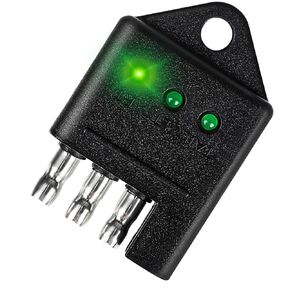 Trailer Light Tester 4 Pin, Quick Troubleshooting 4-Way Trailer Wire Tester for Trailer Brake, Turn, and Tail Lights, 4 pin Trailer Plug Tester