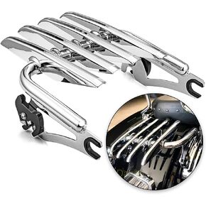 Dasen Stealth Luggage Rack Detachable Compatible with Harley Touring Road King Electra Glide Road Glide Street Glide 2009-2024 Chrome