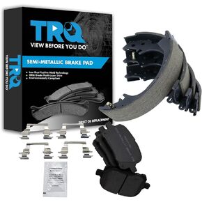 TRQ Brake Pads Semi-Metallic Compatible with 1997-2001 Toyota Camry 1999-2003 Solara