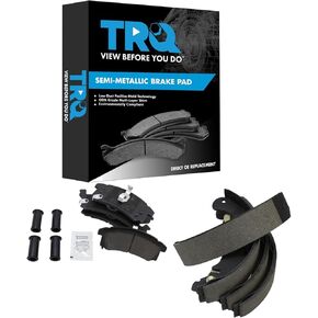 TRQ Brake Pads Semi-Metallic Compatible with 2003-2005 Chevrolet Cavalier Pontiac Sunfire