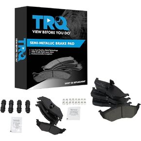 TRQ Brake Pads Semi-Metallic Compatible with 1995-1997 Chrysler Concorde LHS 1995-1996 New Yorker Dodge Intrepid Eagle Vision