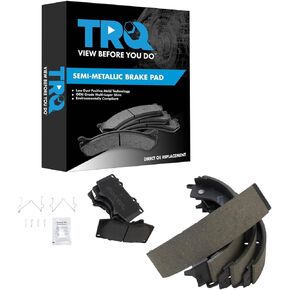TRQ Brake Pads Semi-Metallic Compatible with 2005-2021 Toyota Tacoma