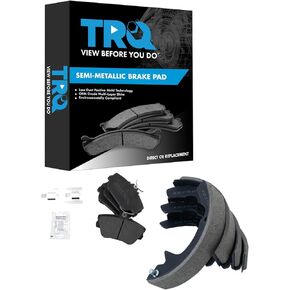 TRQ Brake Pads Semi-Metallic Compatible with 1996-2007 Ford Taurus 2001-2005 Mercury Sable