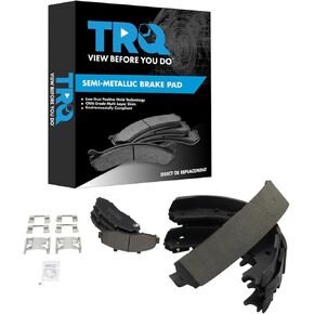 TRQ Brake Pads Semi-Metallic Compatible with 1997-2003 Ford F-150