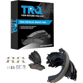TRQ Brake Pads Semi-Metallic Compatible with 1998-2002 Subaru Forester 1998-2003 Impreza 1997-1999 Legacy
