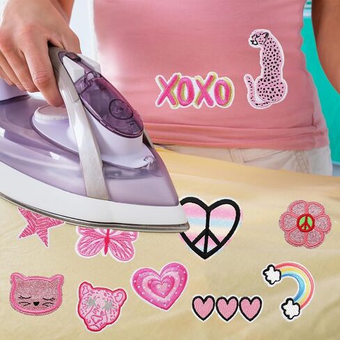 16 Pieces Hippie Patches Iron on Vintage Patches Groovy Boho Peace Sign Embroidered Repair Decoractive Patches Kit for Sew on Clothing Backpack Jackets Jeans Shirt DIY Craft Decorations in Saudi Arabia