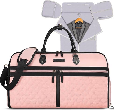 Convertible Garment Duffle Bags for Travel, Carry On Garment Bag with Shoe Compartment, 2 In 1 Travel Suit Bag with Shoulder Strap for Men Women, Waterproof Weekender Bag for Business Trip,Cream in Saudi Arabia
