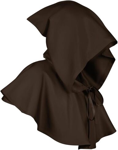 Unisex Halloween Grim Cowl Cloak Medieval Wicca Pagan Hooded Cape Christmas Cosplay Costumes Poncho For Men Women in Kuwait