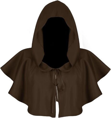 Unisex Halloween Grim Cowl Cloak Medieval Wicca Pagan Hooded Cape Christmas Cosplay Costumes Poncho For Men Women in Kuwait