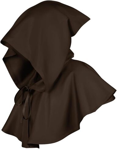 Unisex Halloween Grim Cowl Cloak Medieval Wicca Pagan Hooded Cape Christmas Cosplay Costumes Poncho For Men Women in Kuwait