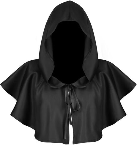 Unisex Halloween Grim Cowl Cloak Medieval Wicca Pagan Hooded Cape Christmas Cosplay Costumes Poncho For Men Women in Kuwait