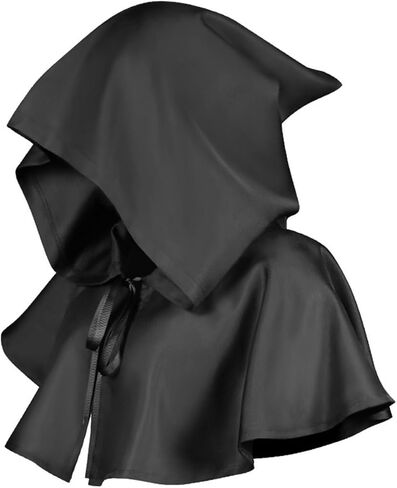 Unisex Halloween Grim Cowl Cloak Medieval Wicca Pagan Hooded Cape Christmas Cosplay Costumes Poncho For Men Women in Kuwait