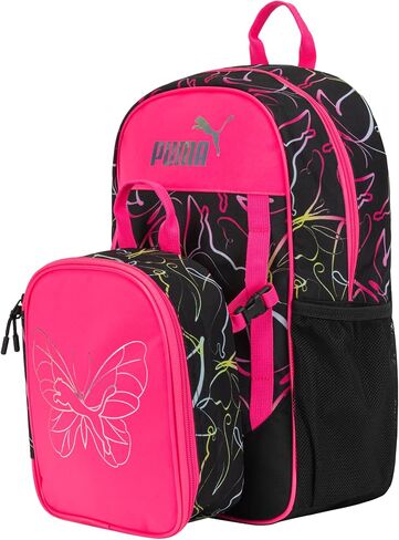 PUMA Unisex Kid's Colony Lunch Kit & Backpack Combo, Knockout Pink, Medium in Saudi Arabia