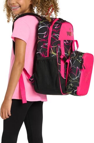 PUMA Unisex Kid's Colony Lunch Kit & Backpack Combo, Knockout Pink, Medium in Saudi Arabia