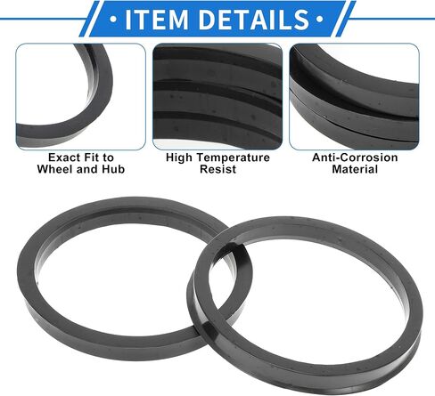 100.1mm to 87.1mm Car Wheel Hub Centric Rings Black Polycarbonate Wheels Center Shaft Shock Absorbing Hubrings 4 Pcs in Saudi Arabia