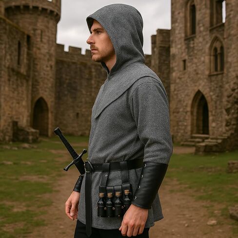 Renaissance Chain Mail Armor Tunic Shirt Medieval Knight Costume Set in Saudi Arabia