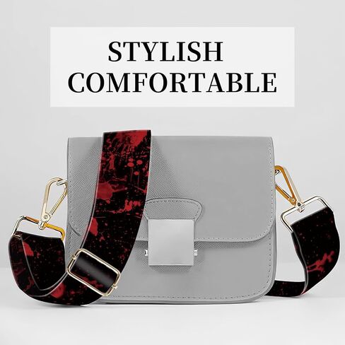 محفظة واسعة استبدال حزام Crossbody ، مضحك حزام الكتف قابل للتعديل ، حزام كيس لطيف للنساء محافظ الغيتار الكرز اللطيف الأحمر الكرز in Kuwait