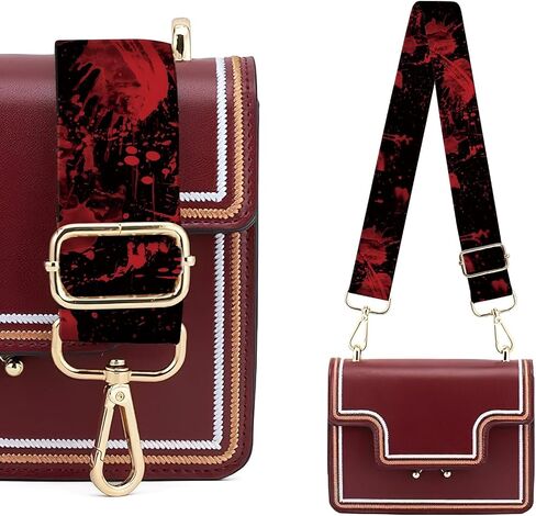 محفظة واسعة استبدال حزام Crossbody ، مضحك حزام الكتف قابل للتعديل ، حزام كيس لطيف للنساء محافظ الغيتار الكرز اللطيف الأحمر الكرز in Kuwait