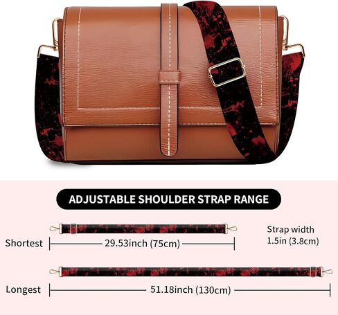 محفظة واسعة استبدال حزام Crossbody ، مضحك حزام الكتف قابل للتعديل ، حزام كيس لطيف للنساء محافظ الغيتار الكرز اللطيف الأحمر الكرز in Kuwait
